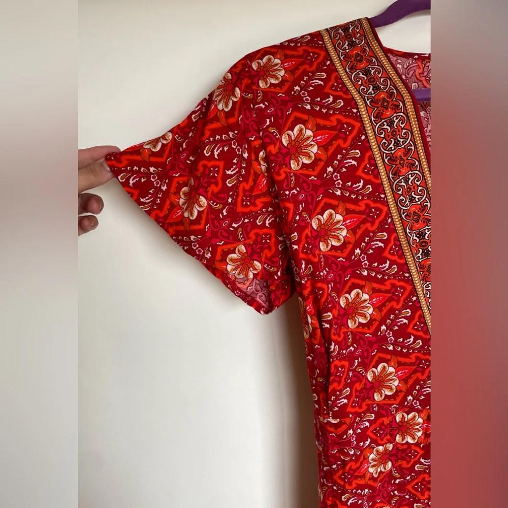 NWT Boho Maxi Wrap Dress - Small/Medium - Picture 3 of 16